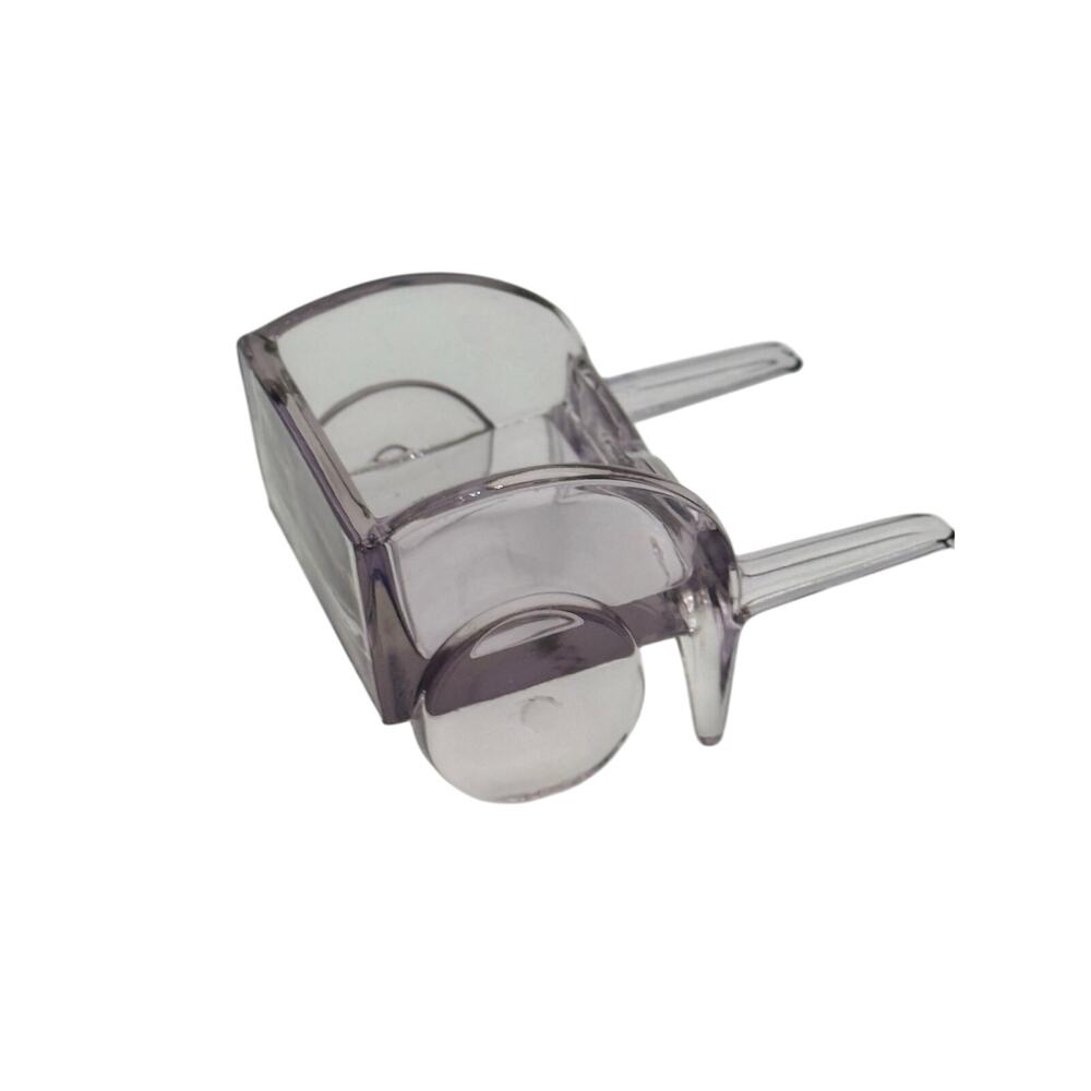 Vintage Purple Amethyst Lavender Glass Miniature Wheelbarrow Cart Salt Cellar